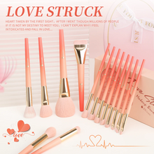 Load image into Gallery viewer, DUcare Love Struck 14Pcs Face & Eye Brush Set with Hair Clip (D1410)