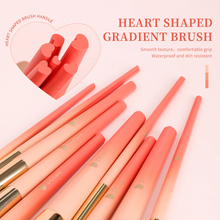 Load image into Gallery viewer, DUcare Love Struck 14Pcs Face & Eye Brush Set with Hair Clip (D1410)
