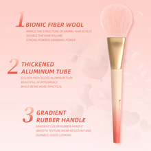 Load image into Gallery viewer, DUcare Love Struck 14Pcs Face & Eye Brush Set with Hair Clip (D1410)