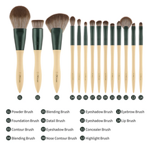 Load image into Gallery viewer, DUcare Mojito Face & Eye Makeup Brush Set / Mini Travel Brush Set (DF0557)