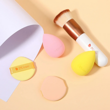 Load image into Gallery viewer, DUcare Single Kabuki Foundation Brush Makeup Sponge Set (5PC)