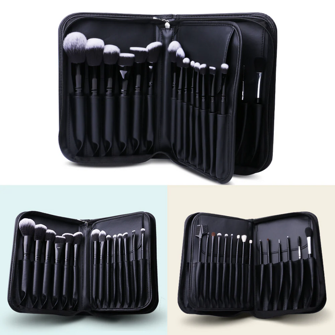 DUcare All-Black 29 Pockets Business Makeup Brush Bag (BG09)