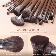 Load image into Gallery viewer, DUCare Chocolate Life 22-Piece Face &amp; Eye Makeup Brush Set (D2205)
