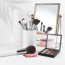 Load image into Gallery viewer, DUcare White 9Pcs Face &amp; Eye Brush Set with Holder (D901)
