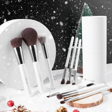 Load image into Gallery viewer, DUcare White 9Pcs Face &amp; Eye Brush Set with Holder (D901)
