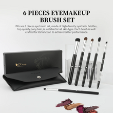 Load image into Gallery viewer, DUcare Agate Black 6Pcs Eye Brush Set (DF0601)
