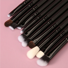 Load image into Gallery viewer, DUcare Classic Black Essential Upgraded Face &amp; Eye Brush Set (15PC) (DF1551)

