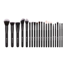 Load image into Gallery viewer, DUcare Classic Black Essential Upgraded Face &amp; Eye Brush Set (15PC) (DF1551)
