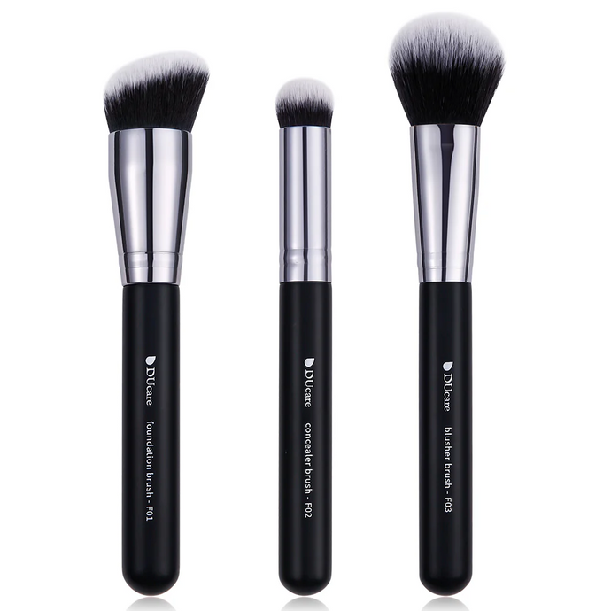 DUcare Panda Black & White Daily Need 3-Piece Face Brush Set (DU-DS0305)