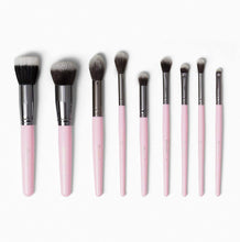 Load image into Gallery viewer, BH Cosmetics- Mrs Bella 9 Piece Brush Set with a brush holder.
