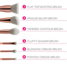 Load image into Gallery viewer, BH Cosmetics - Petite Chic 6 Piece Mini Brush Set with a Zip Bag
