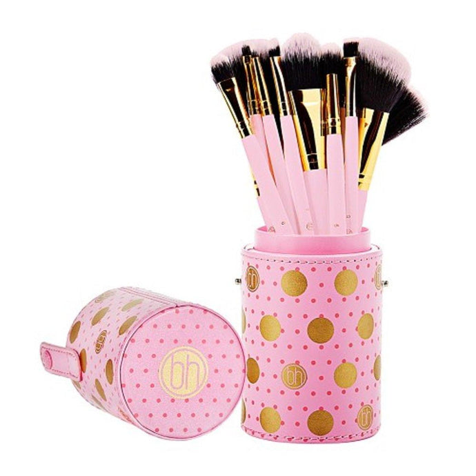 BH Cosmetics Dot Collection 11 Pcs Brush Set - Pink